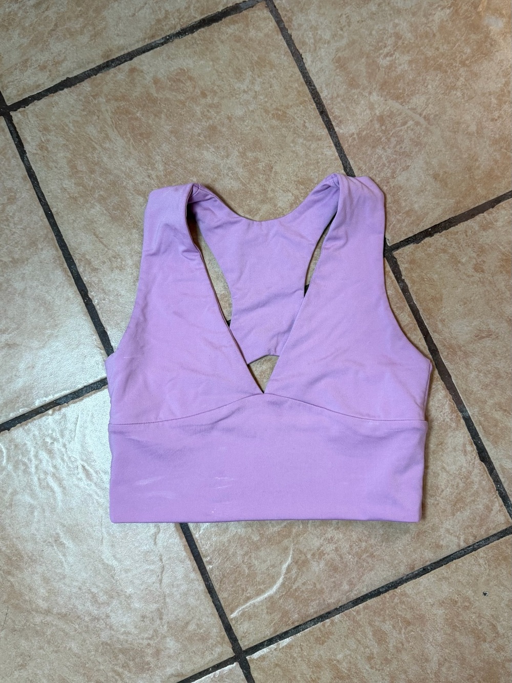 Lavender V-Neck Racerback Sports Tank